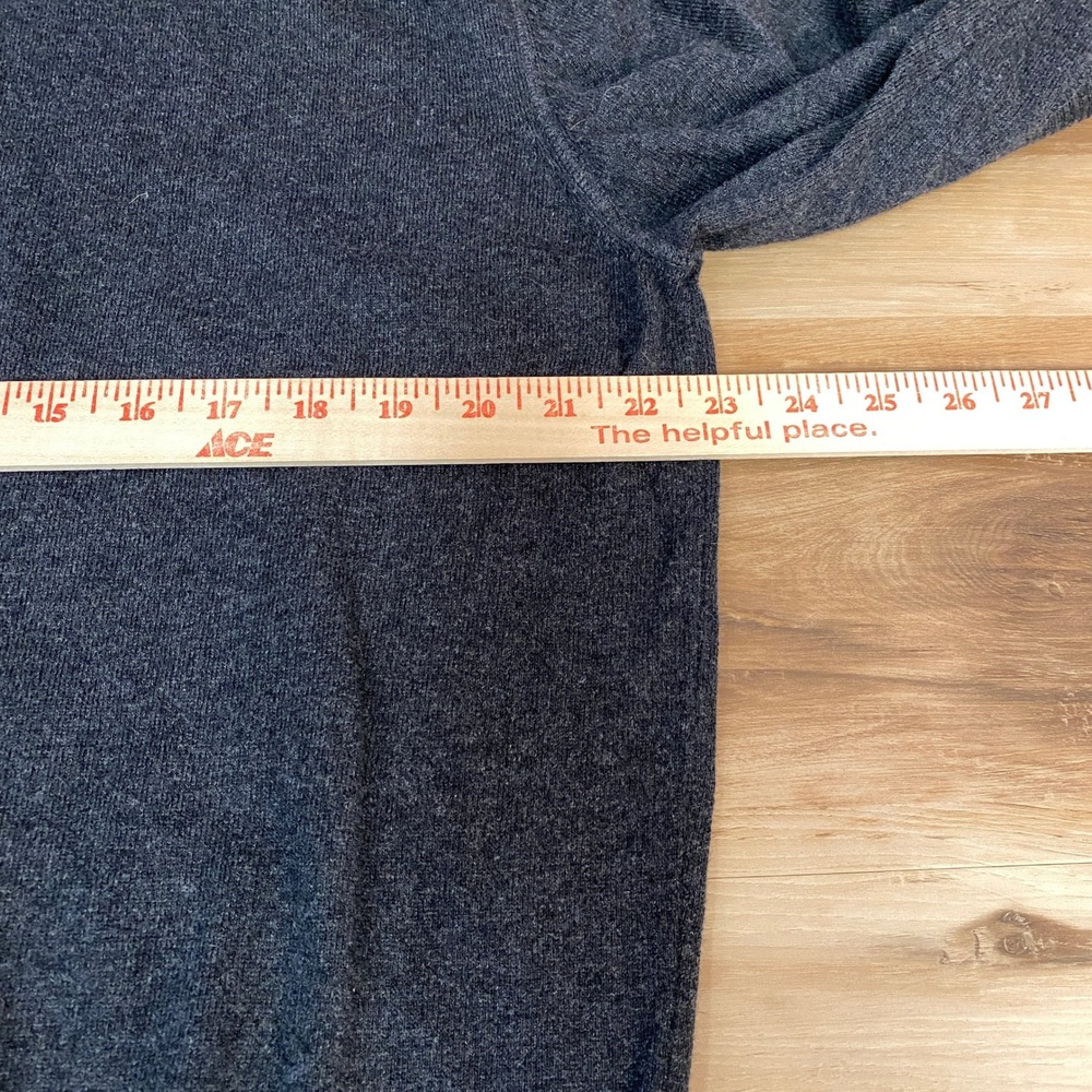 Nat Nast Luxury Originals Sweater Mens XL Charcoal Gray Cotton Cashmere 1/4 Zip - Picture 8 of 9